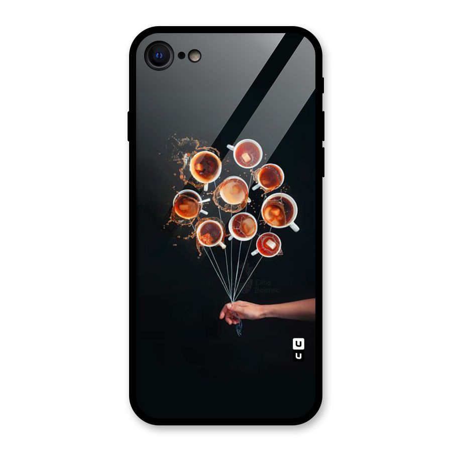 Coffee Balloon Glass Back Case for iPhone 7