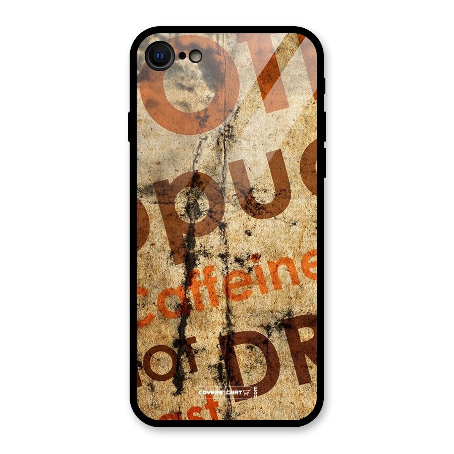Coffee Caffeine Glass Back Case for iPhone 7