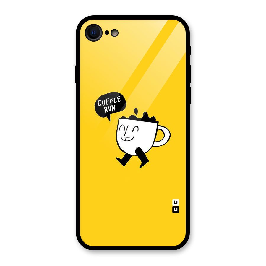 Coffee Run Glass Back Case for iPhone 7
