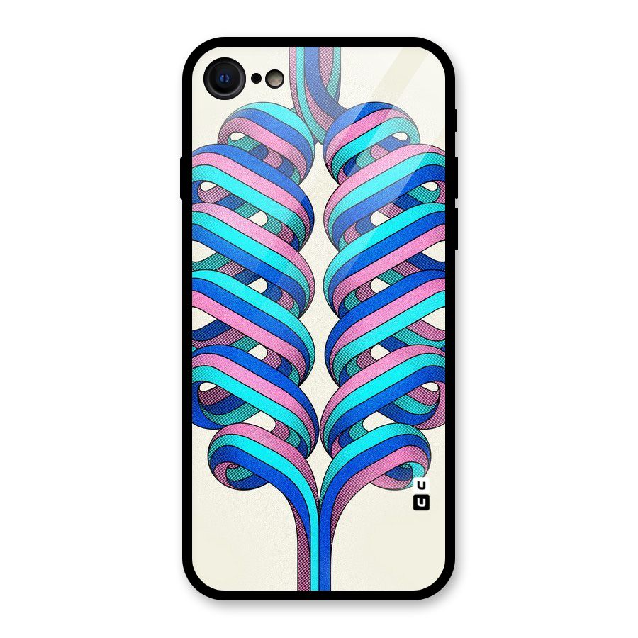 Coil Abstract Pattern Glass Back Case for iPhone 7
