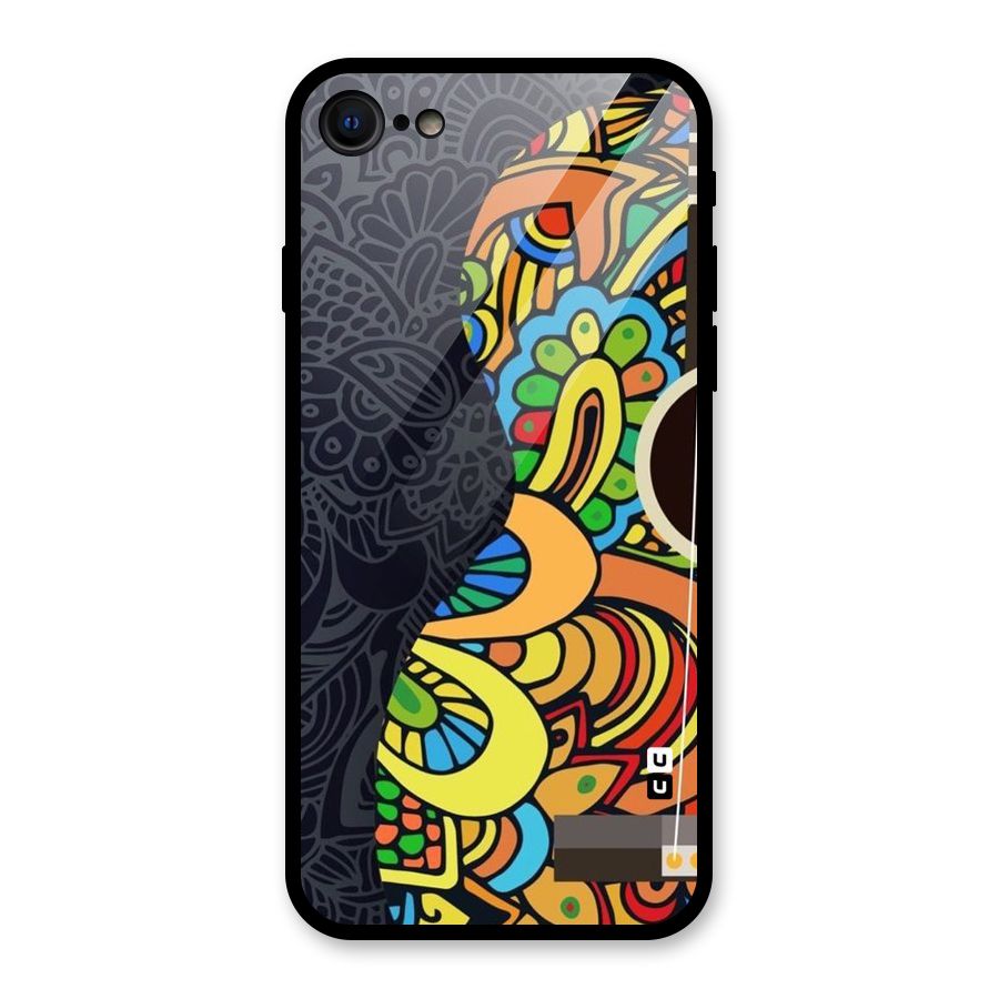 Colored Blocks Glass Back Case for iPhone 7