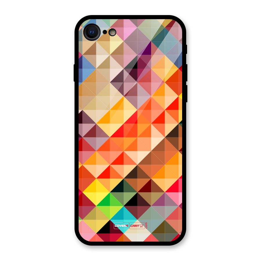 Colorful Cubes Glass Back Case for iPhone 7