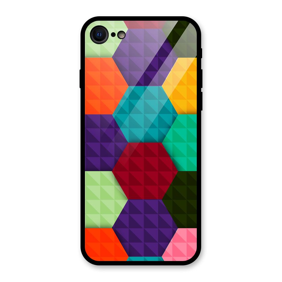 Colourful Abstract Glass Back Case for iPhone 7