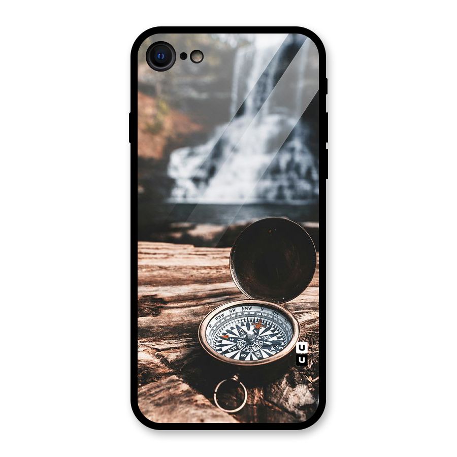Compass Travel Glass Back Case for iPhone 7