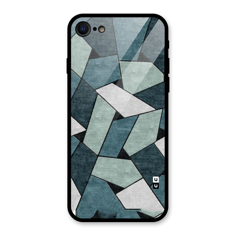 Concrete Green Abstract Glass Back Case for iPhone 7