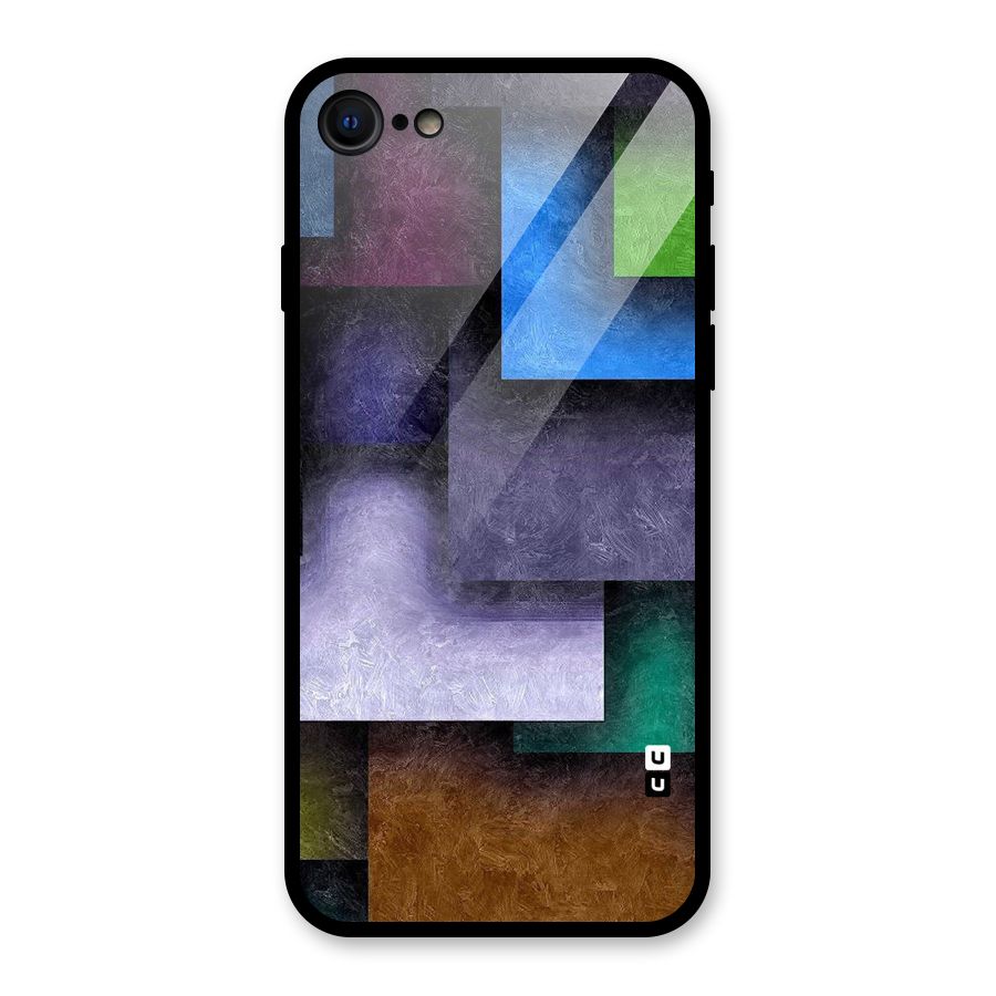 Concrete Squares Glass Back Case for iPhone 7