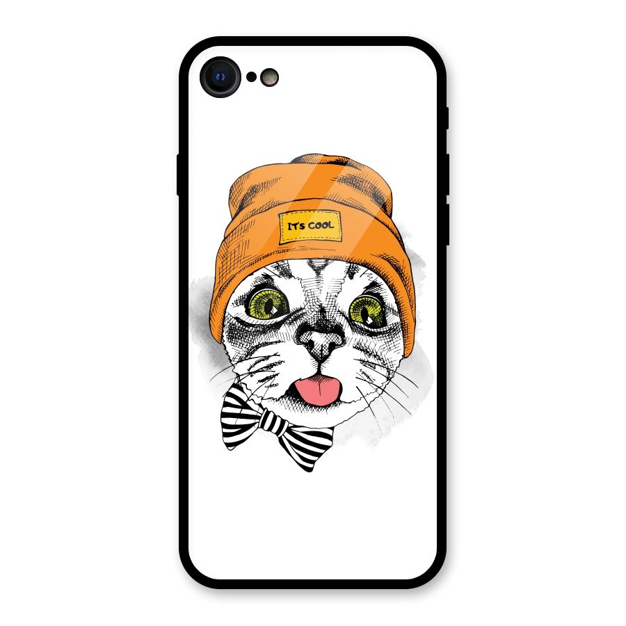 Cool cat Glass Back Case for iPhone 7