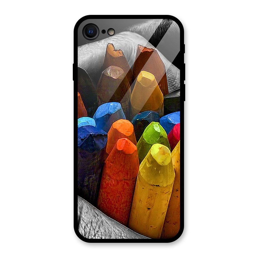 Crayons Beautiful Glass Back Case for iPhone 7