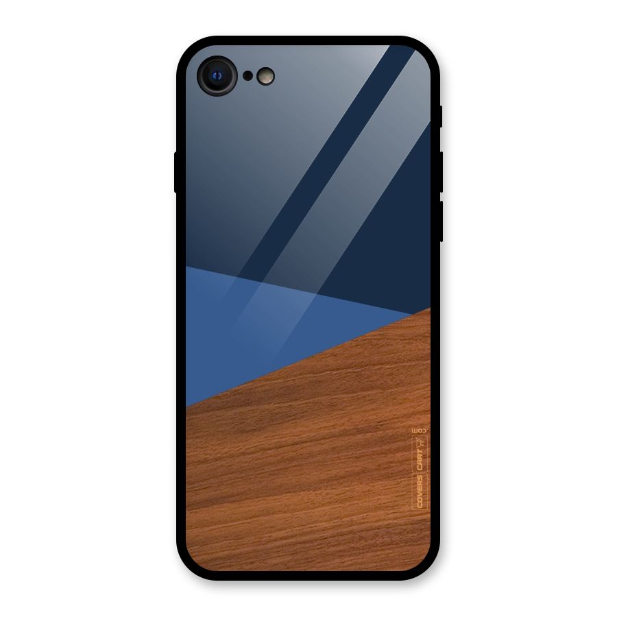 Crossed Lines Pattern Glass Back Case for iPhone 7