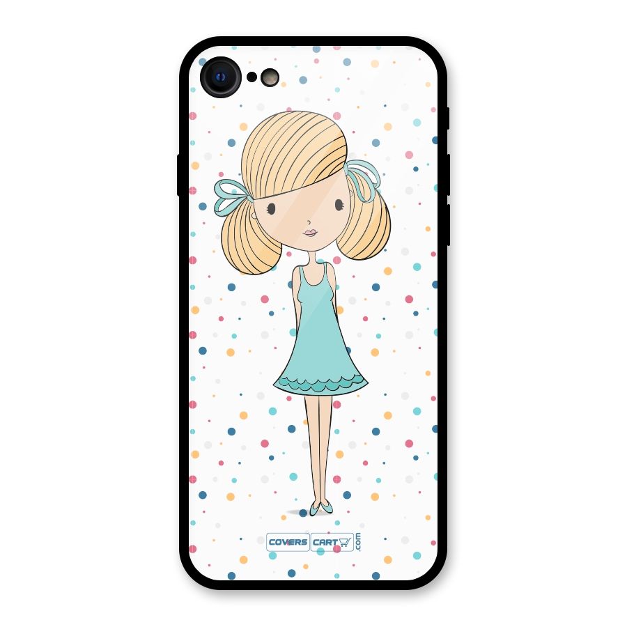 Cute Girl Glass Back Case for iPhone 7