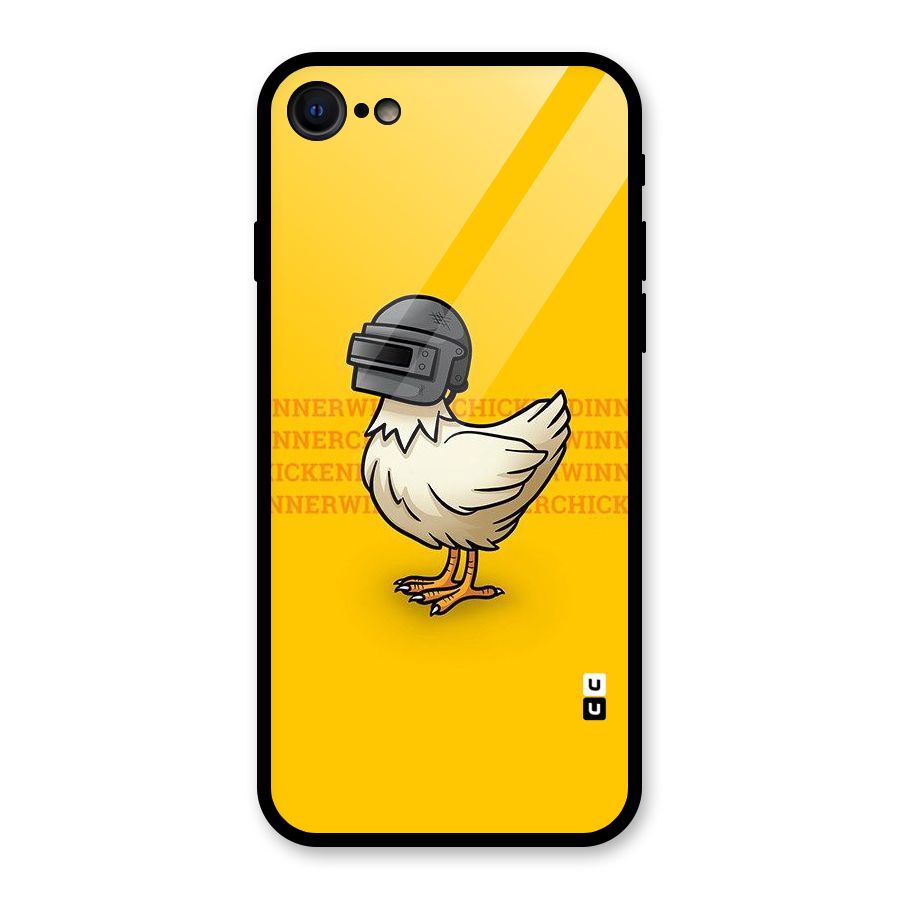 Cute Mask Glass Back Case for iPhone 7