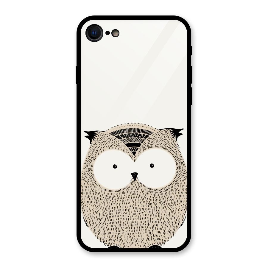 Cute Owl Glass Back Case for iPhone 7