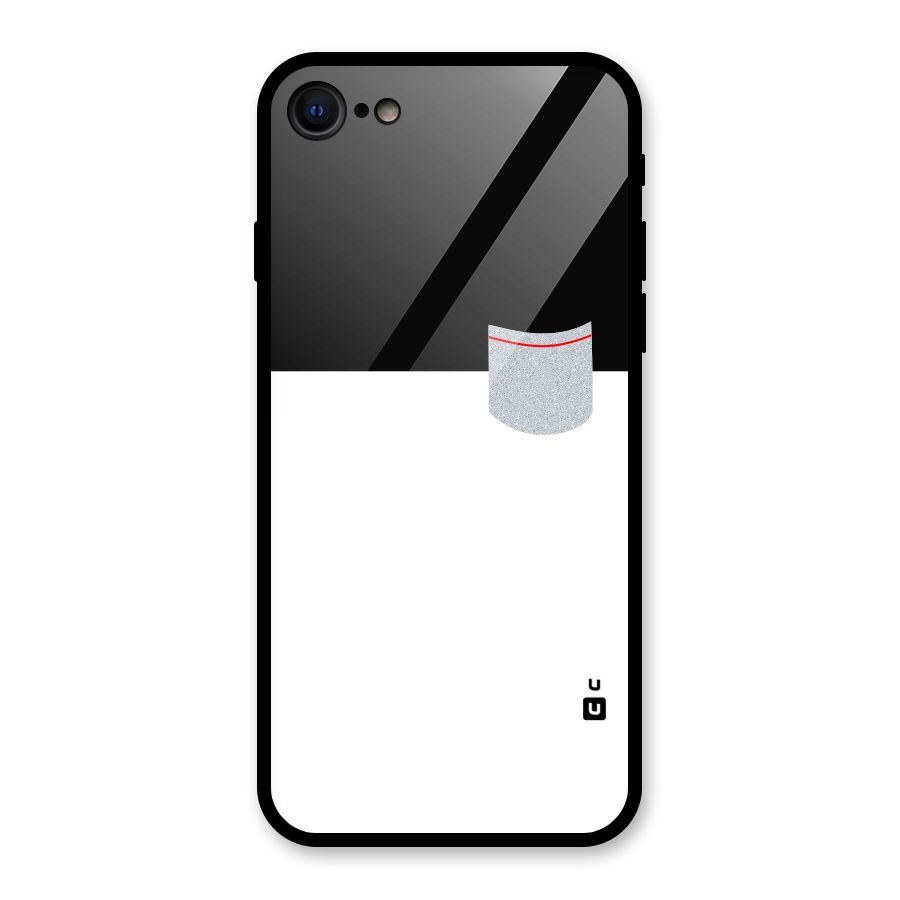 Cute Pocket Simple Glass Back Case for iPhone 7