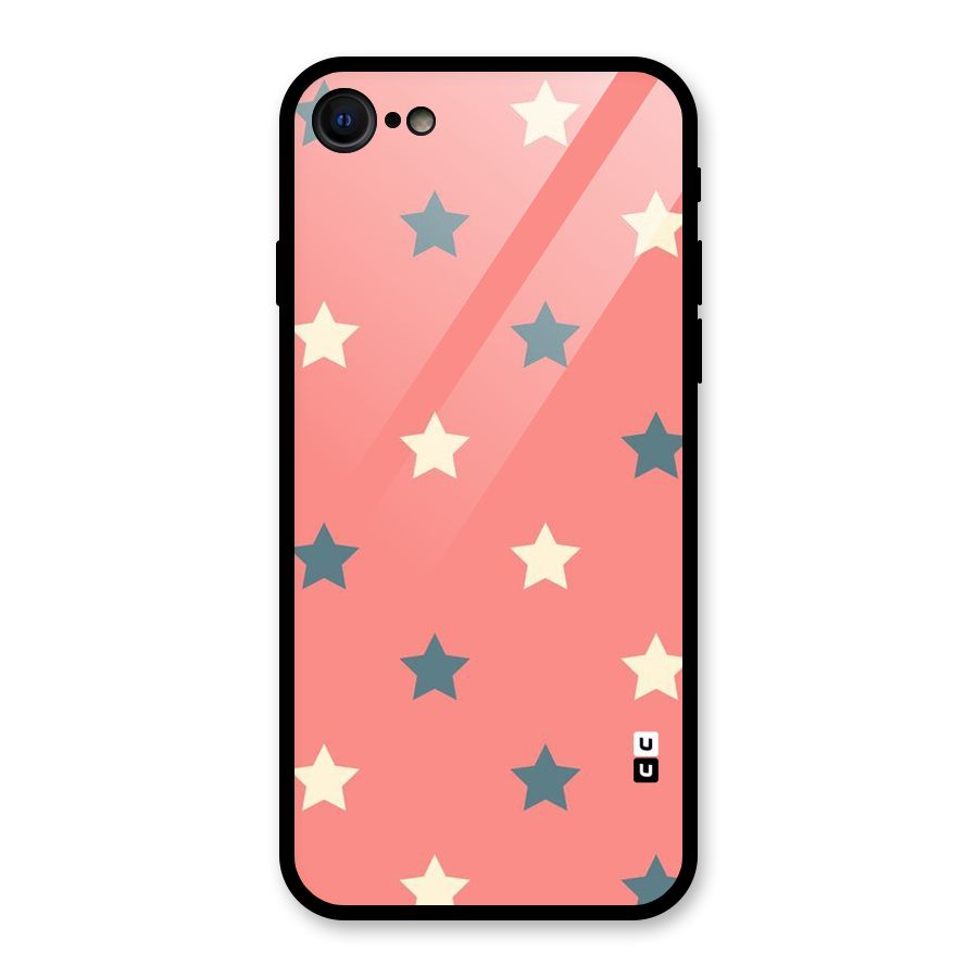 Diagonal Stars Glass Back Case for iPhone 7
