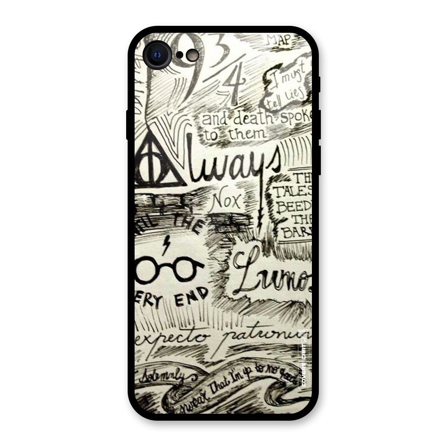 Doodle Art Glass Back Case for iPhone 7