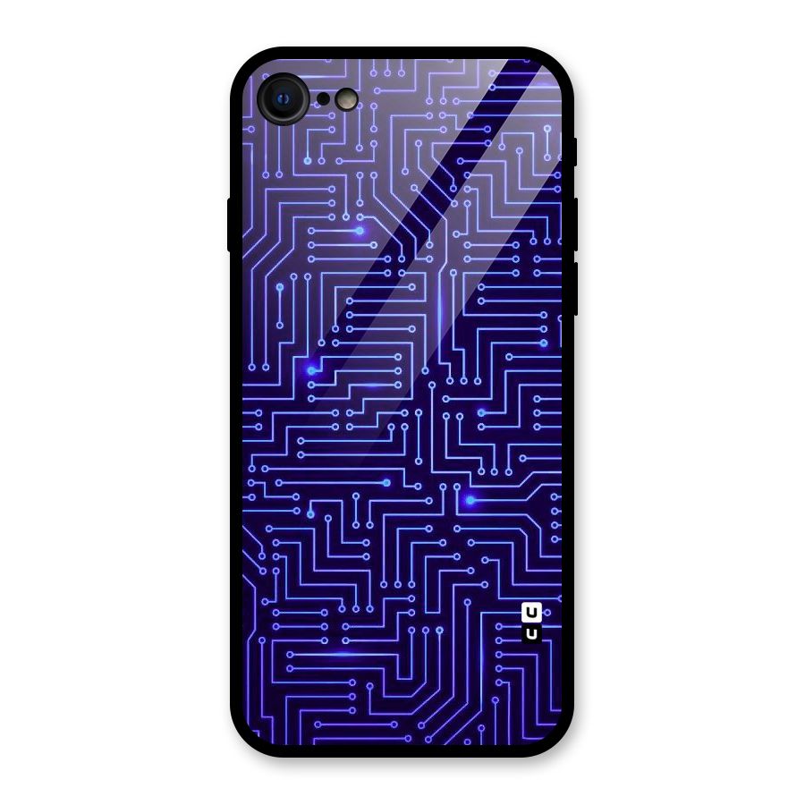 Dotting Lines Glass Back Case for iPhone 7