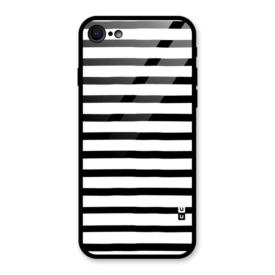 Elegant Basic Stripes Glass Back Case for iPhone 7