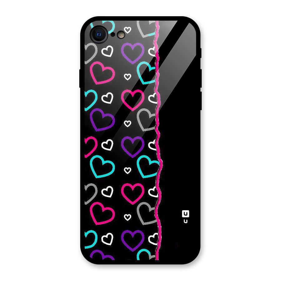 Empty Hearts Glass Back Case for iPhone 7