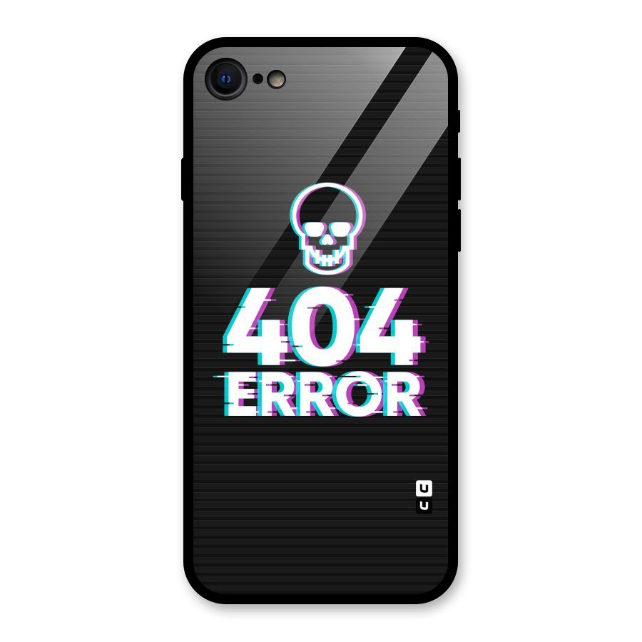 Error 404 Skull Glass Back Case for iPhone 7