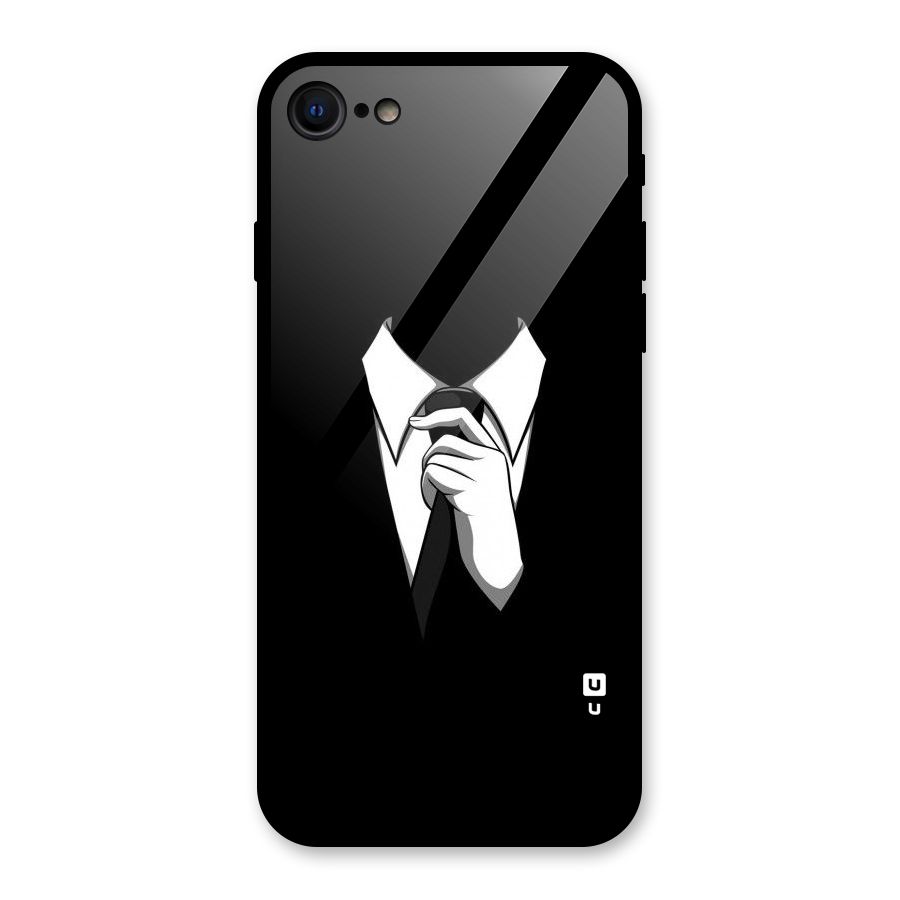 Faceless Gentleman Glass Back Case for iPhone 7