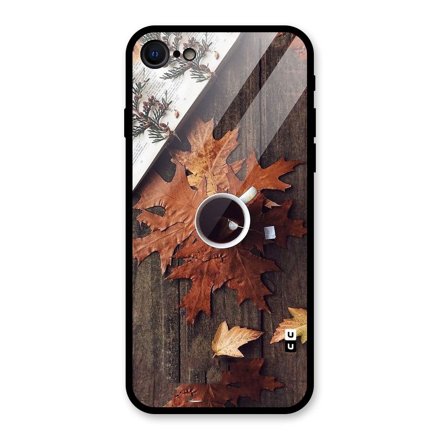 Fall Leaf Coffee Glass Back Case for iPhone 7