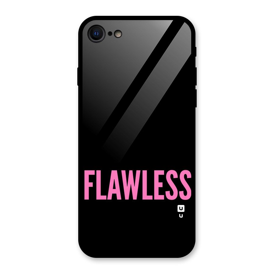 Flawless Pink Design Glass Back Case for iPhone 7