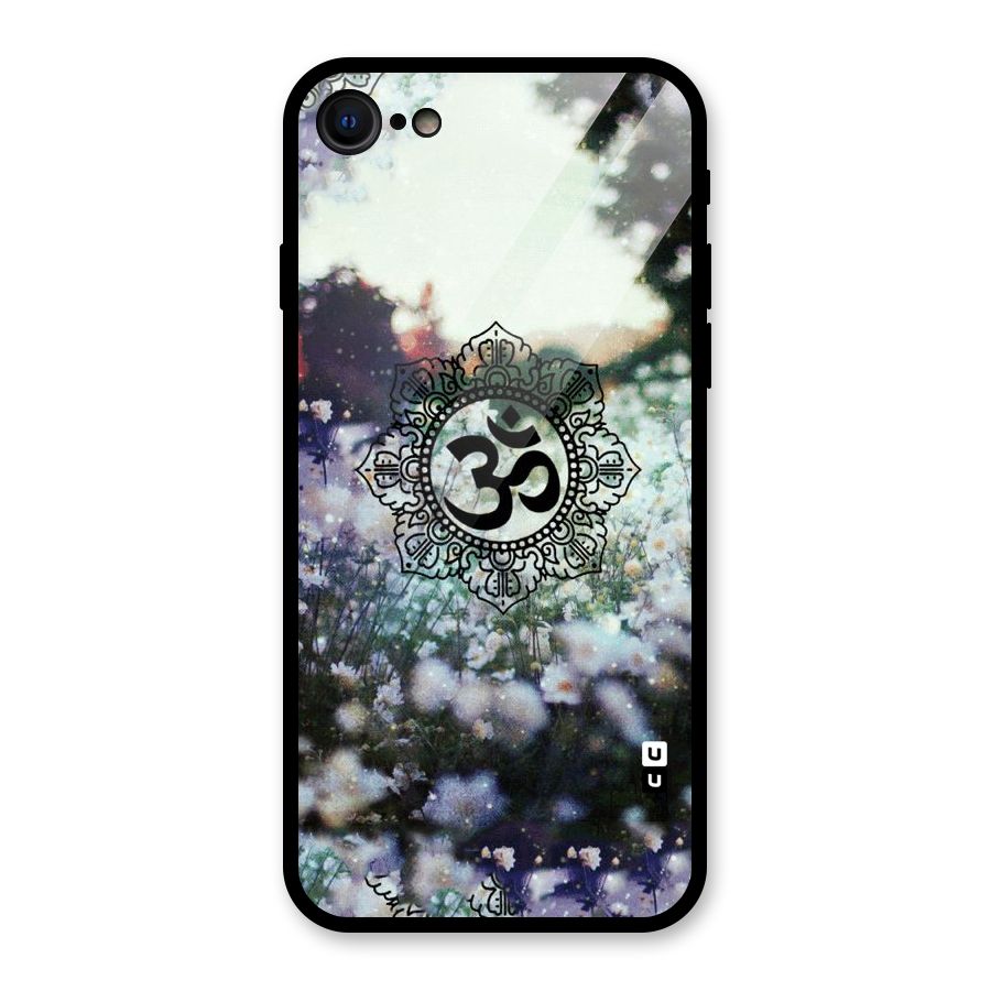Floral Pray Glass Back Case for iPhone 7