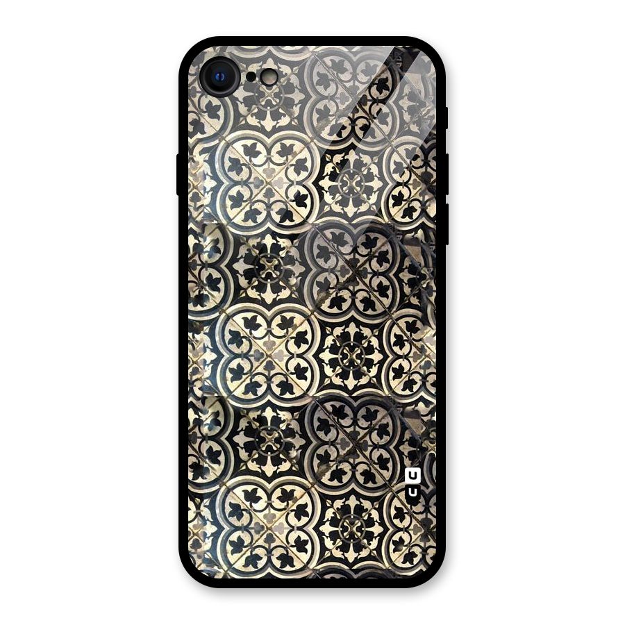 Floral Tile Glass Back Case for iPhone 7