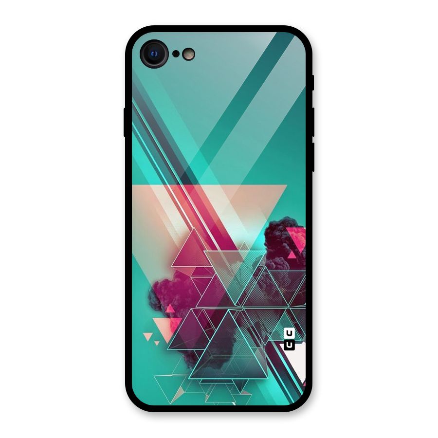 Floroscent Abstract Glass Back Case for iPhone 7
