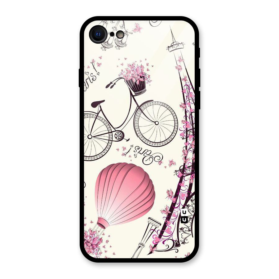 Flower Clipart Glass Back Case for iPhone 7