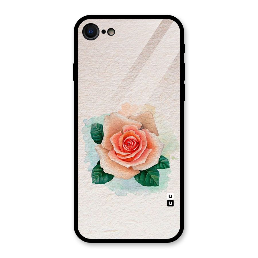 Flower Water Art Glass Back Case for iPhone 7