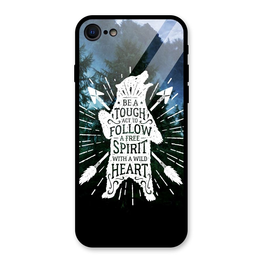 Follow Spirit Heart Glass Back Case for iPhone 7