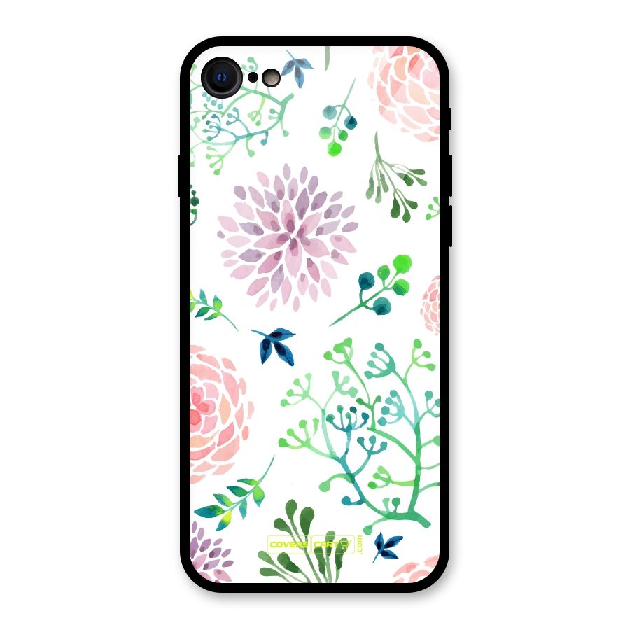 Fresh Floral Glass Back Case for iPhone 7