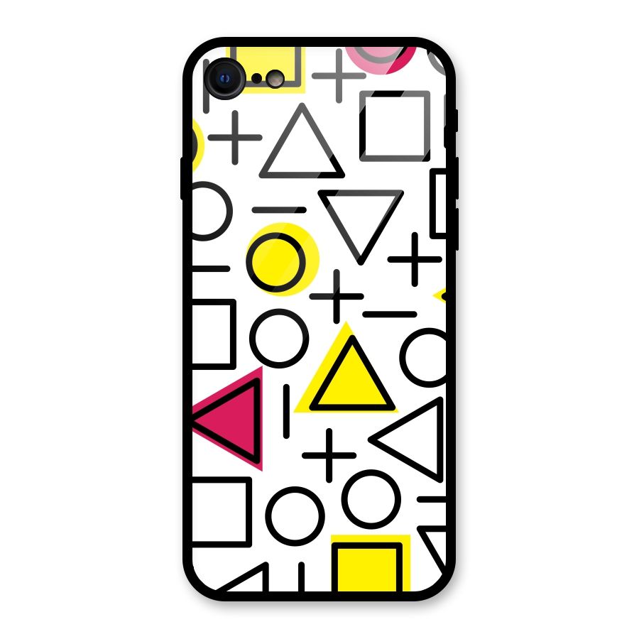 Geometry Pattern Glass Back Case for iPhone 7