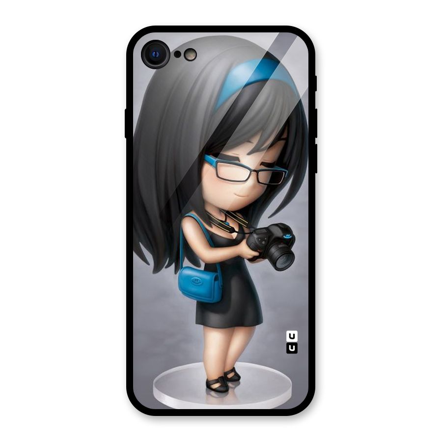 Girl With Camera Glass Back Case for iPhone 7