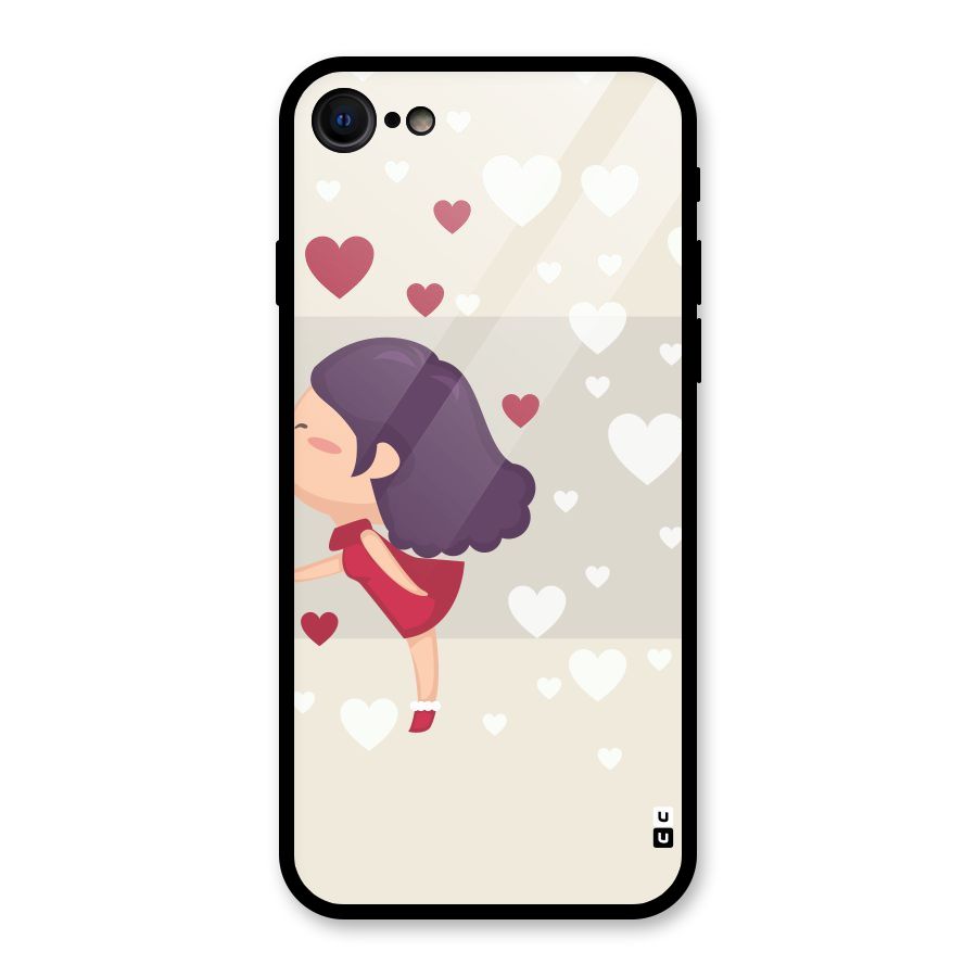 Girl in Love Glass Back Case for iPhone 7
