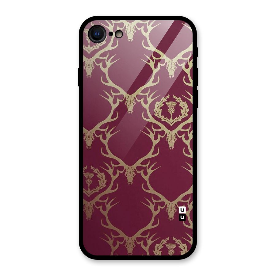 Golden Bull Design Glass Back Case for iPhone 7