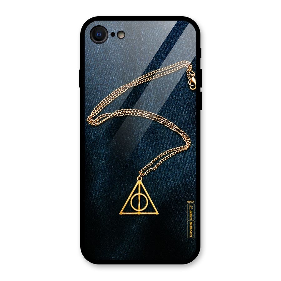 Golden Chain Glass Back Case for iPhone 7