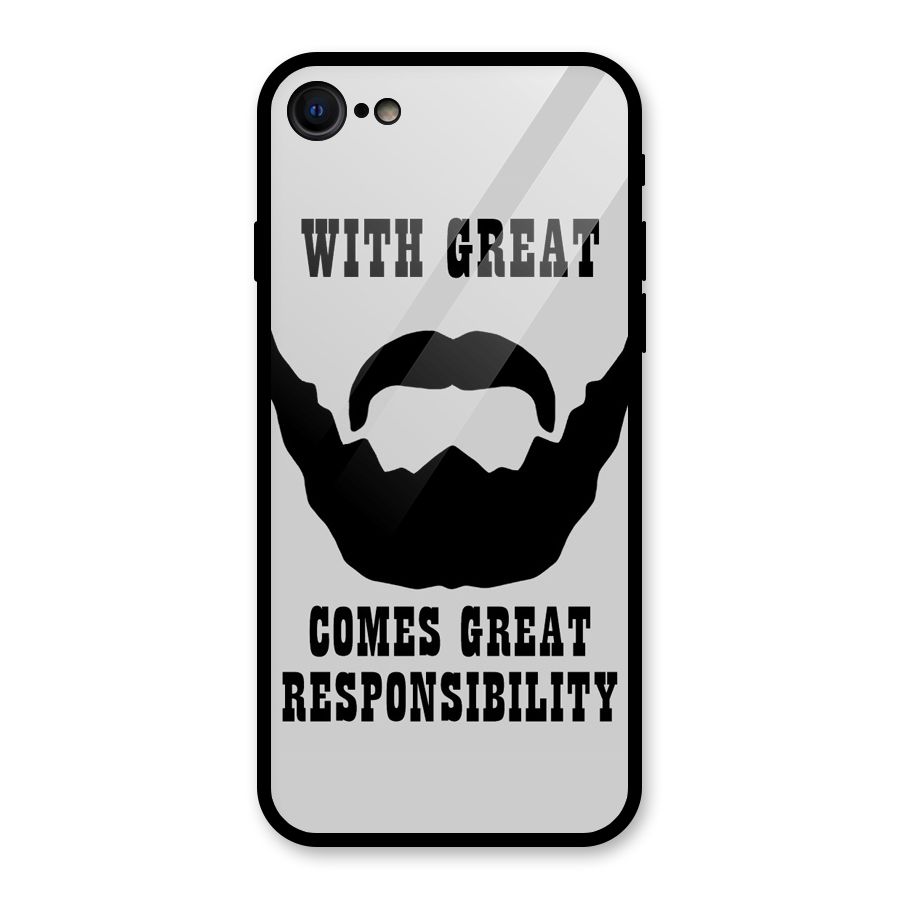 Great Beard Great Responsibility Glass Back Case for iPhone 7