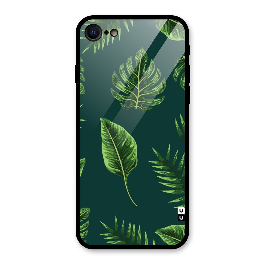 Green Leafs Glass Back Case for iPhone 7