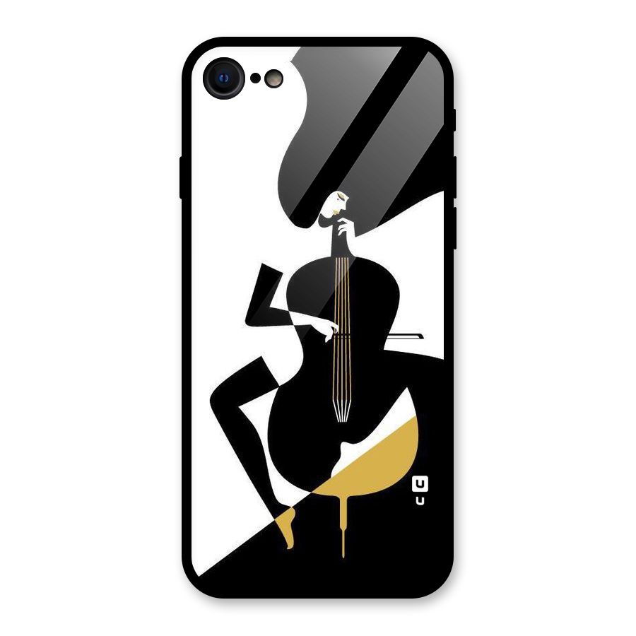Guitar Women Glass Back Case for iPhone 7