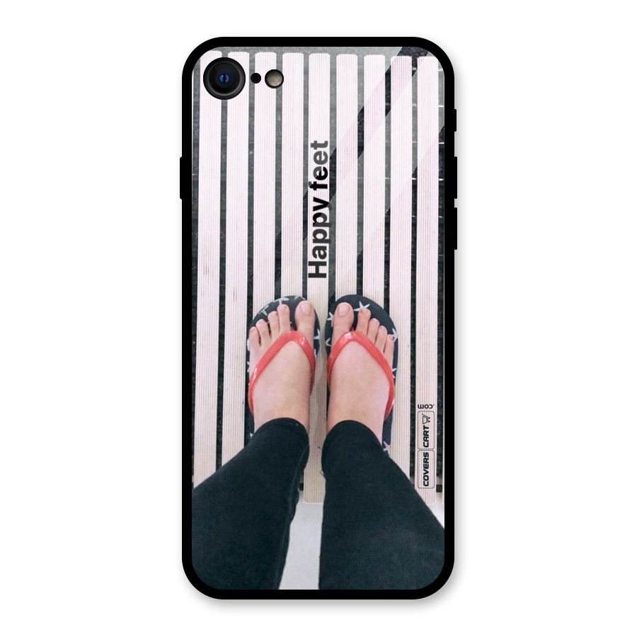 Happy Feet Glass Back Case for iPhone 7