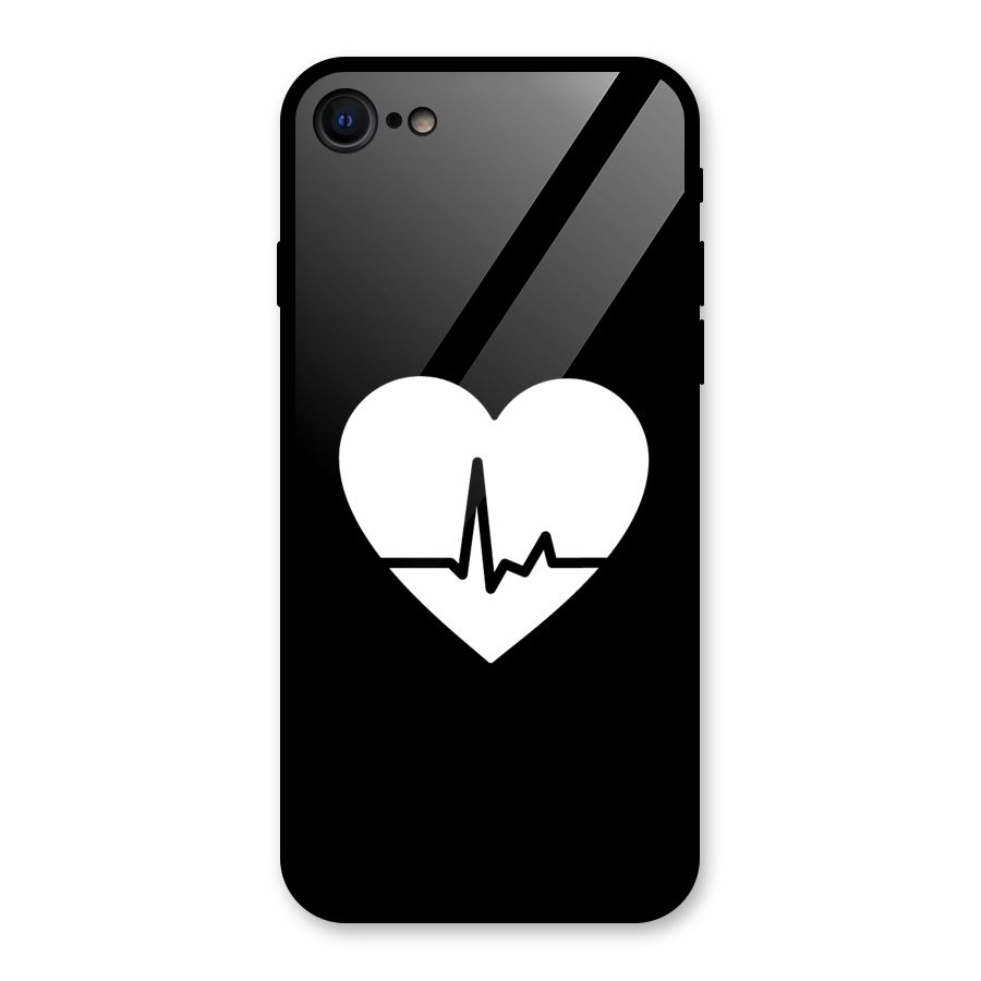Heart Beat Glass Back Case for iPhone 7
