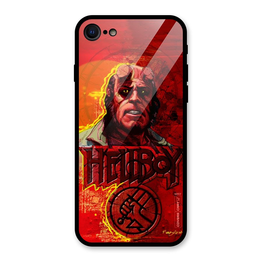 Hellboy Artwork Glass Back Case for iPhone 7