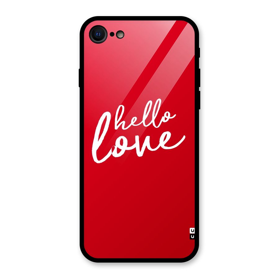 Hello Love Glass Back Case for iPhone 7