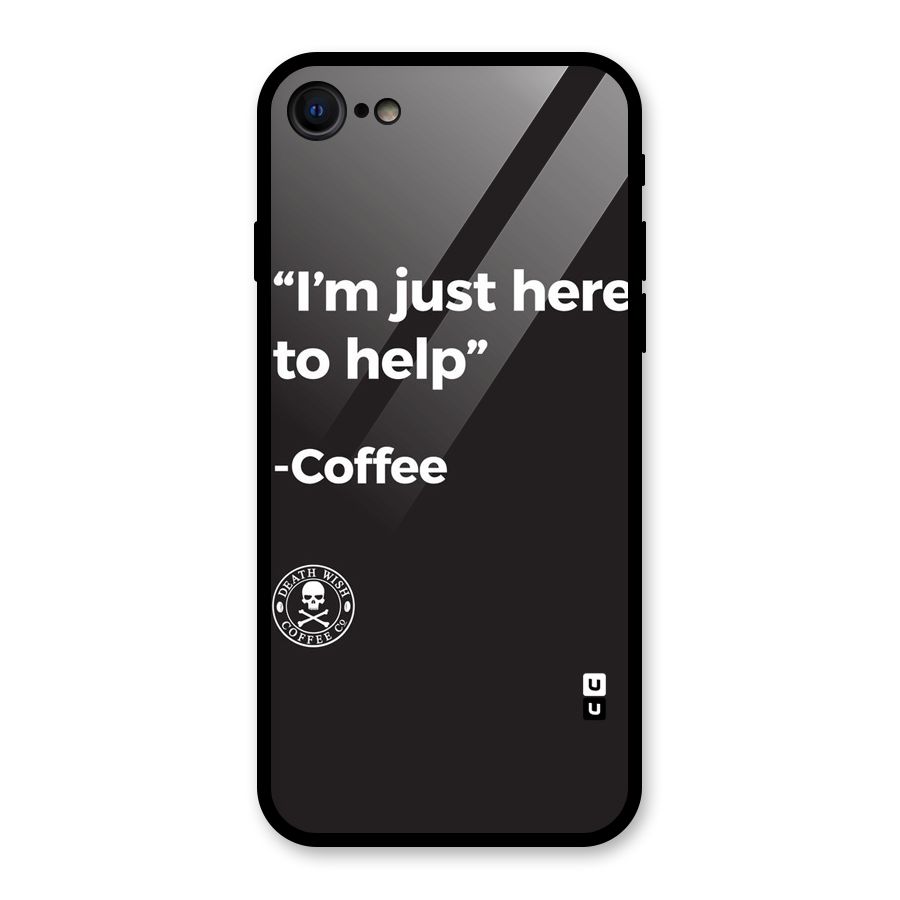 Here To Help Glass Back Case for iPhone 7