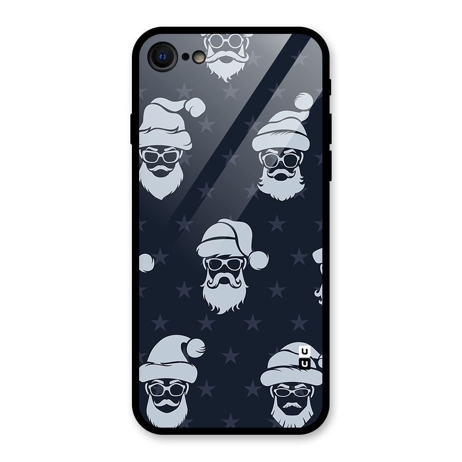 Hipster Santa Glass Back Case for iPhone 7