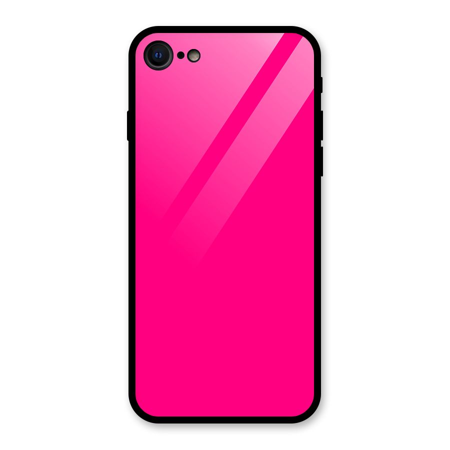 Hot Pink Glass Back Case for iPhone 7