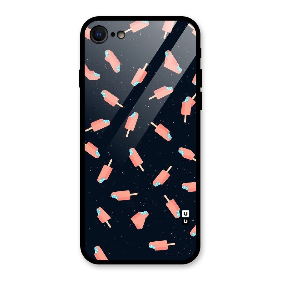 Icy Pattern Glass Back Case for iPhone 7