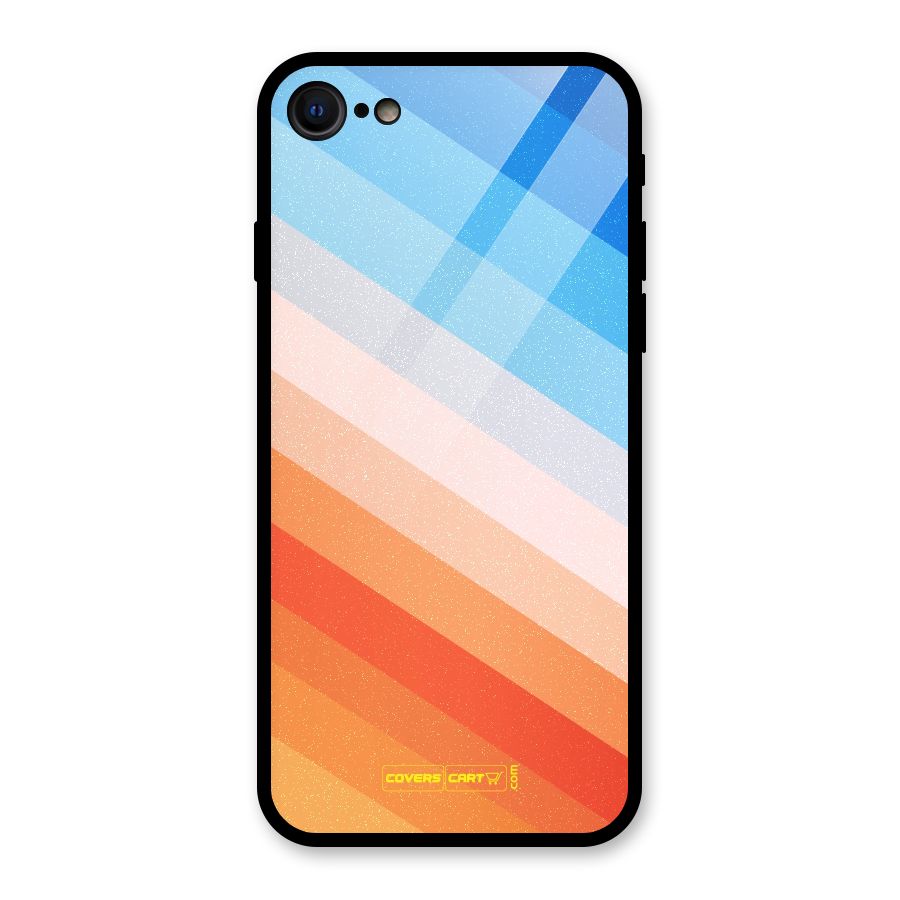 Jazzy Pattern Glass Back Case for iPhone 7